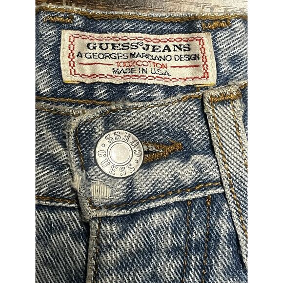 Guess Vintage 90s Womens Jeans 26" High Rise Mom Light Wash Y2K Made in USA - Picture 5 of 9